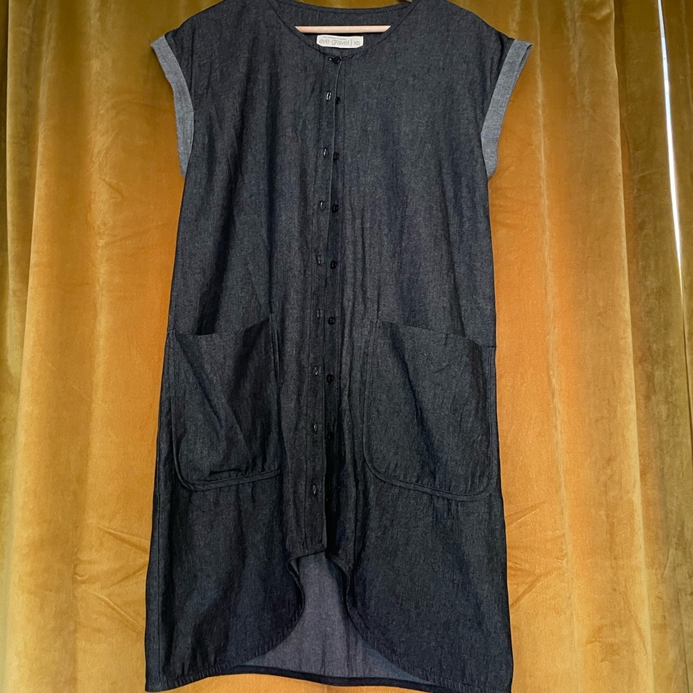 Eve Gravel black denim shirt jacket